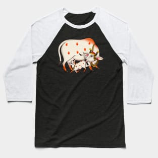 Pichwai folk art cow Baseball T-Shirt